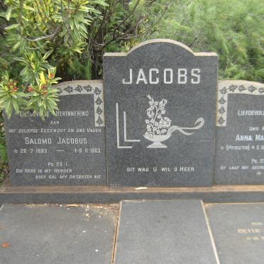 JACOBS Salomo Jacobus 1883-1963 &amp; Anna Magdalena POTGIETER 18?4-1984 :: BERG Bettie, van den 1909-1994
