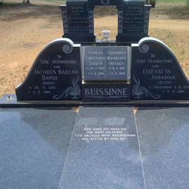 BUISSINNE Jacobus Barend Dawid 1955-1984 &amp; Elizabeth Johanna VOLSCHENK 1955-1984 :: Andries Christiaan Theron 1953-1984 :: 