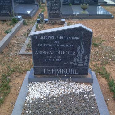 LEHMKUHL Andreas Du Preez 1931-1986