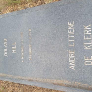 HILL Roland 1905-1978 :: DE KLERK André Ettiene 1941-1980