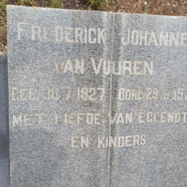 VUUREN Frederick Johannes, van 1927-1974