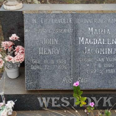 WESTDYK John Henry 1904-1976 &amp; Maria Magdalena Jacomina VAN VUUREN 1906-1981