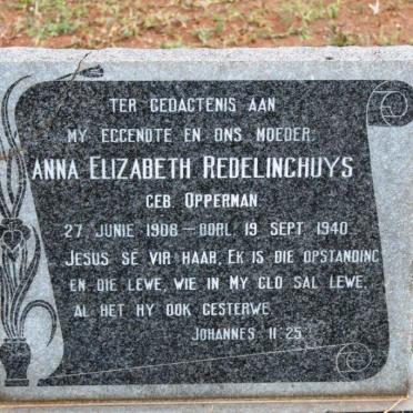 REDELINGHUYS Anna Elizabeth nee OPPERMAN 1908-1940