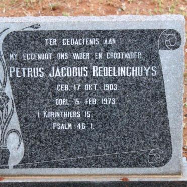 REDELINGHUYS Petrus Jacobus 1903-1973