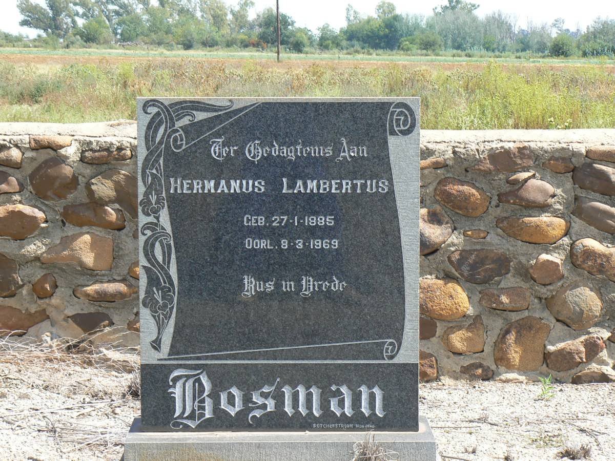 BOSMAN Hermanus Lambertus 1895-1969