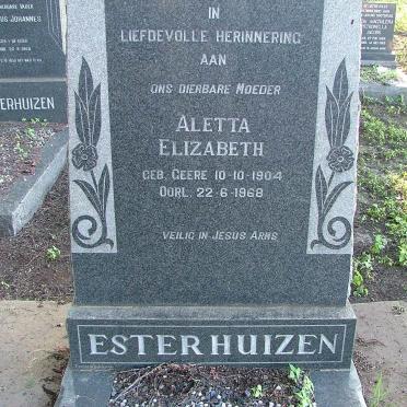 ESTERHUIZEN Aletta Elizabeth nee GEERE 1904-1968