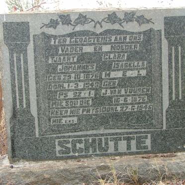 SCHUTTE Tjaart Johannes 1876-1949 &amp; Clara Isabella J. VAN VUUREN 1876-1946