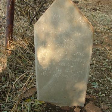 PLESSIS Anna Elizabetha, du nee PIETERSE 1862-1937