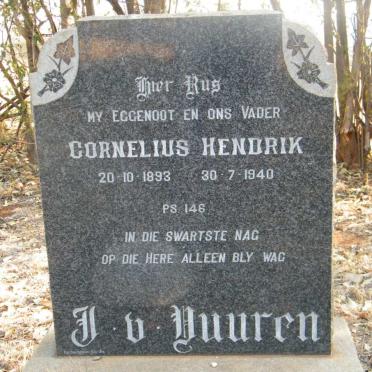 VUUREN Cornelius Hendrik, Jansen van 1893-1940