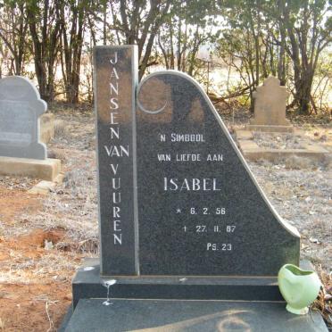 VUUREN Isabel, Jansen van 1956-1987