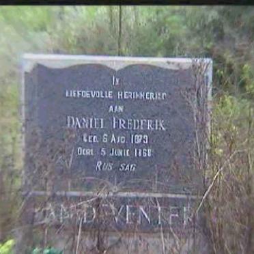 DEVENTER Daniel Frederik, van 1879-1968