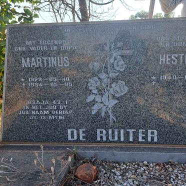 RUITER Martinus, de 1929-1994 &amp; Hester 1940-