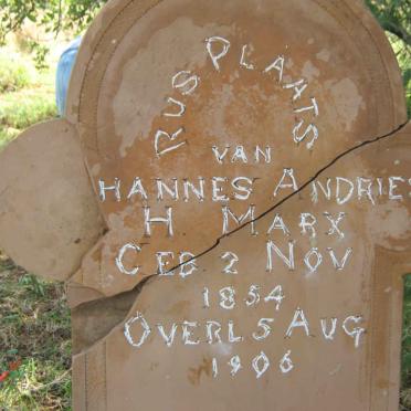 MARX ?hannes Andries H. 1854-1906