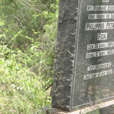 FICK Philippus Petrus 1884-1963