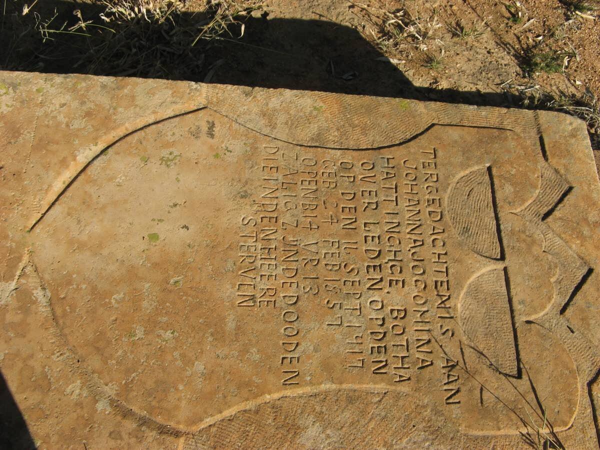 HATTINGH Johanna Jocomina nee BOTHA 1857-1917