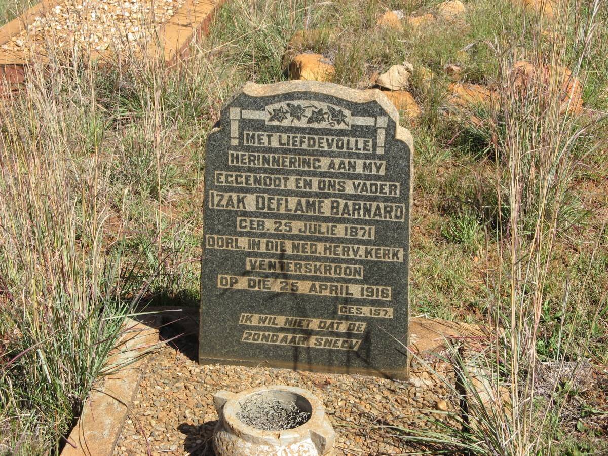 BARNARD Izak Deflame 1871-1916