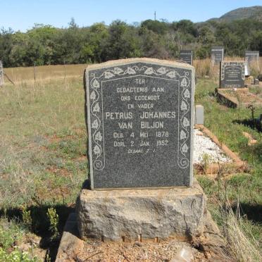 BILJON Petrus Johannes, van 1878-1952