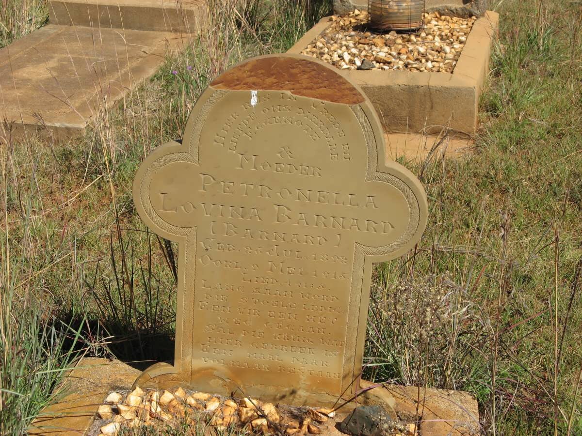BARNARD Petronella Lovina nee BARNARD 1899-1915