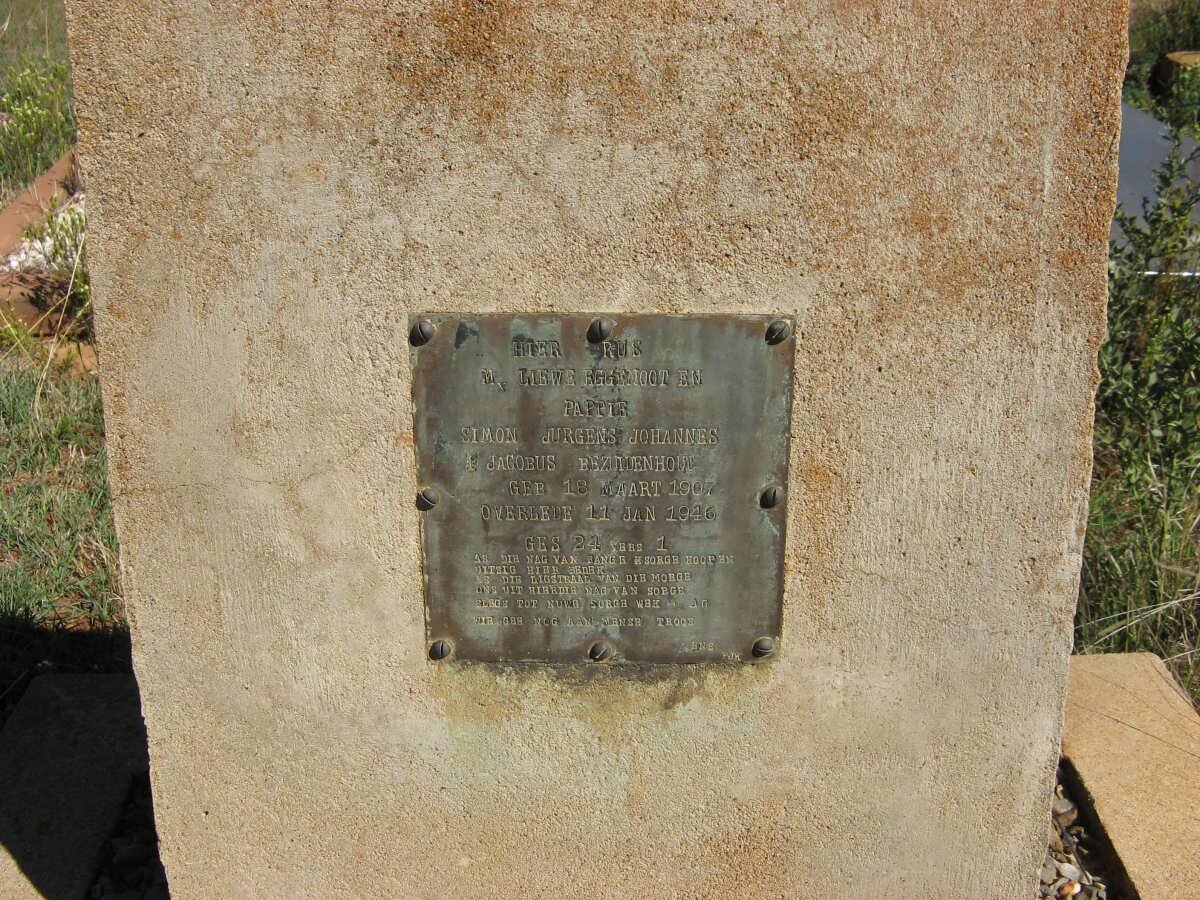 BEZUIDENHOUT Simon Jurgens Johannes Jacobus 1907-1946