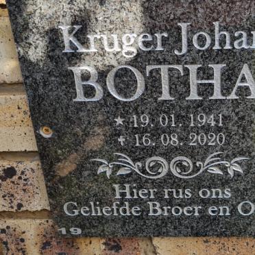 BOTHA Kruger Johan 1941-2020