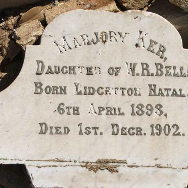 BELL Marjory Ker 1898-1902