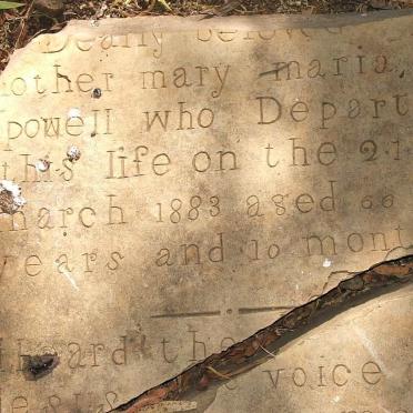 POWELL Mary Maria -1883 