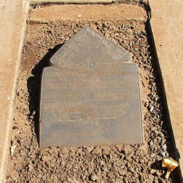 SCHUTTE Anna Maria Elizabet 1900-1901