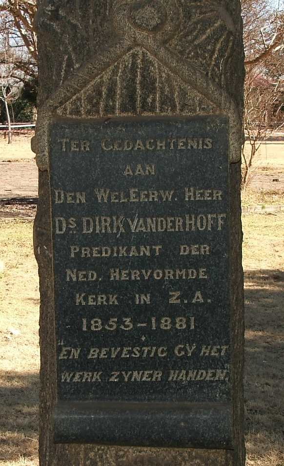 HOFF Dirk, van der 1814-1881