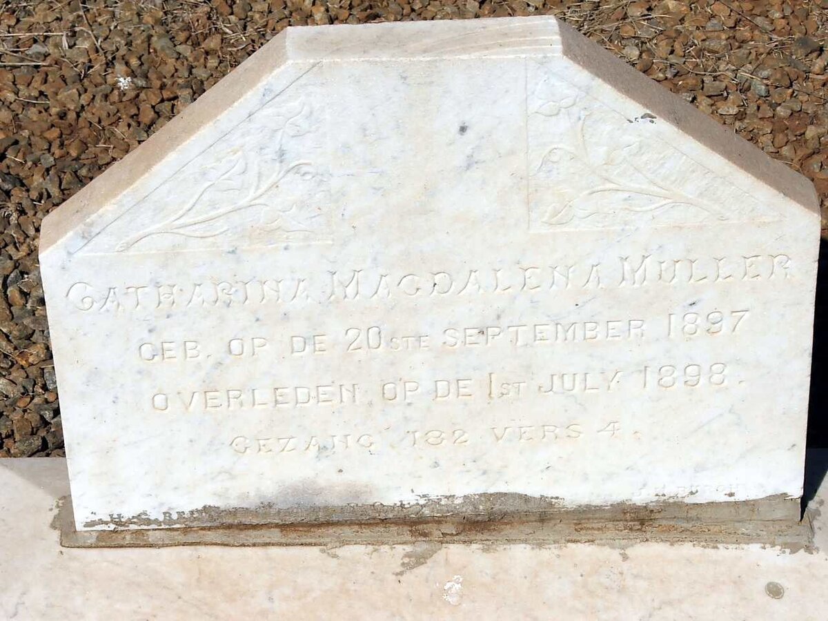 MULLER Catharina Magdalena 1897-1898