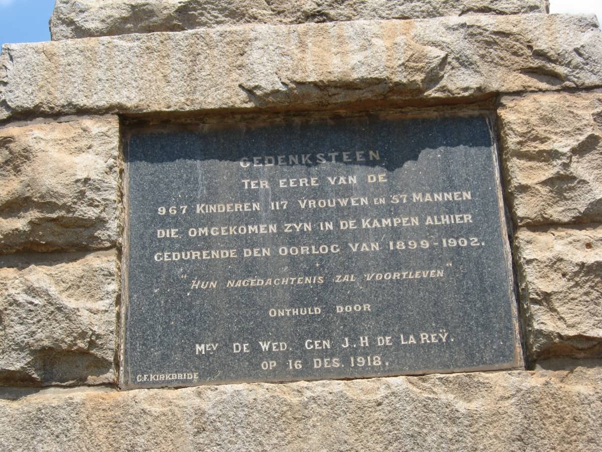 2. Memorial Plaque for the 967 Children, 117 Women &amp; 57 Men that died in the Camp