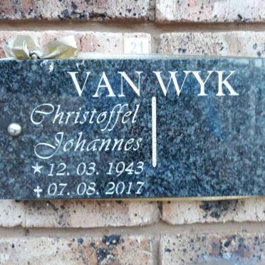 WYK Christoffel Johannes, van 1943-2017