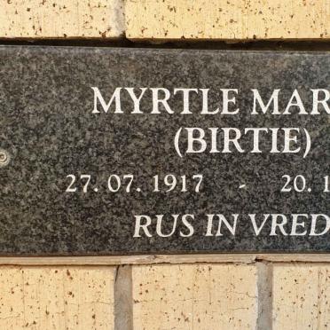 MARITZ Myrtle 1917-2009