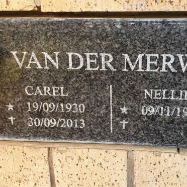 MERWE Carel, van der 1930-2013 &amp; Nellie 1934-