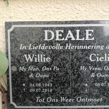 DEALE Willie 1943-2014 & Cielie 1947- 