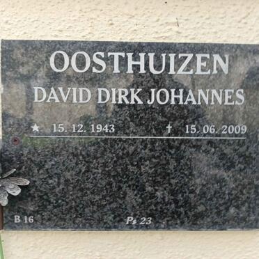 OOSTHUIZEN David Dirk Johannes 1943-2009