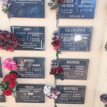 MINIE :: VAN NIEKERK :: GREY :: BOTES :: PRUIS :: PRETORIUS :: BURGERS :: LA GRANGE