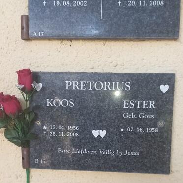 JOOSTE Eben 1944-2008 &amp; Sarie 1948-2002 :: ROBERTON Reg 1932-2011