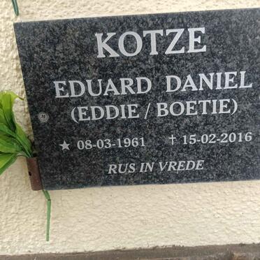 KOTZE Eduard Daniel 1961-2016