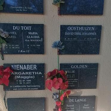 TOIT Daniel Sarel, du 1951-2021 &amp; Maria Glaudia ROUSSEAU 1955- :: JOOSTE Dirk 1945-2009