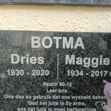 BOTMA Dries 1930-2020 & Maggie 1934-2017