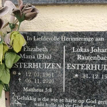 ESTERHUIZEN Lukas Johannes Rautenbach 1962- & Elizabeth Maria 1961-2020
