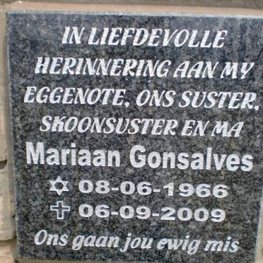 GONSALVES Mariaan 1966-2009