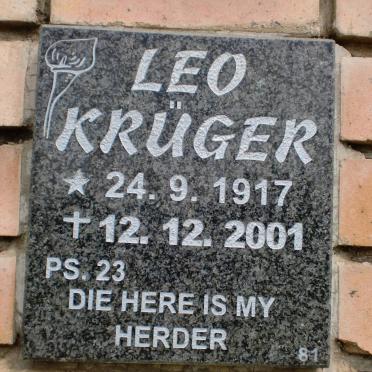 KRUGER Leo 1917-2001