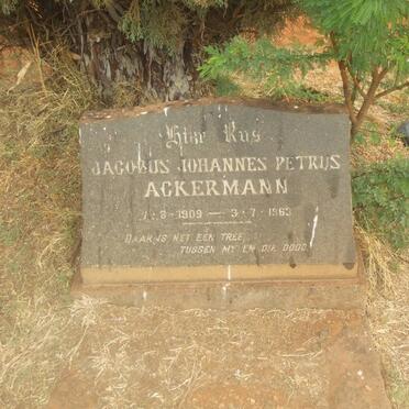 ACKERMANN Jacobus Johannes Petrus 1909-1963