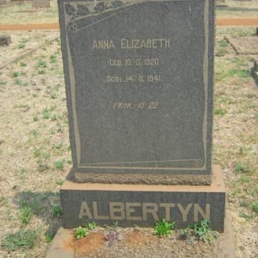 ALBERTYN Anna Elizabeth 1920-1941