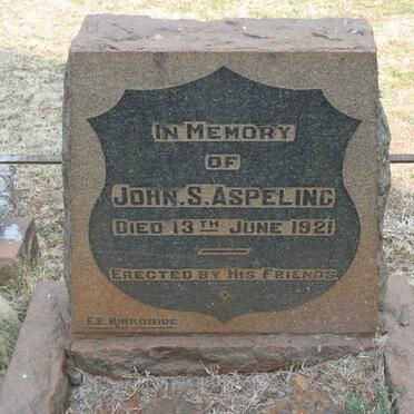 ASPELING John S. -1921