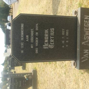 ASWEGEN Hendrik Tertius, van 1927-1993