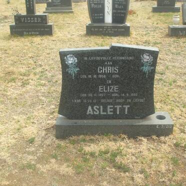 ASLETT Elizabeth Antionette 1957-1993