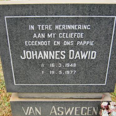 ASWEGEN Johannes Dawid, van 1948-1977