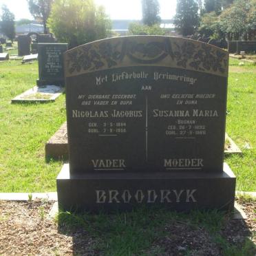 BROODRYK Nicolaas Jacobus 1884-1959 &amp; Susanna Maria NOSMAN 1892-1968